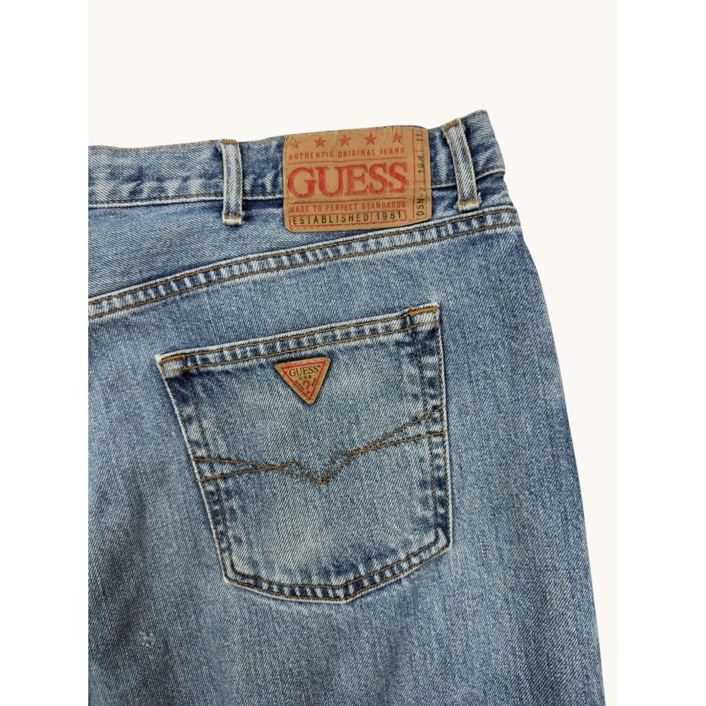 Vintage Guess Jeans Mens 40x34 Blue Denim Straight Leg Relaxed Fit USA Tradition